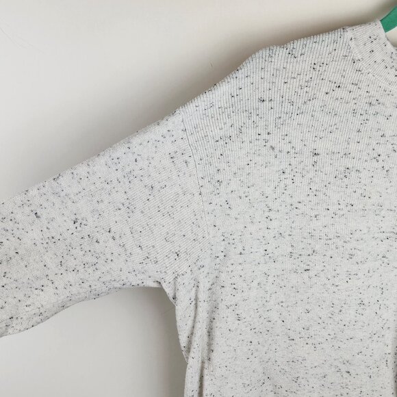 Eileen Fisher Organic Cotton Speckle Boxy Crewneck Tunic Sweater sz L - Picture 6 of 10